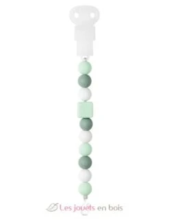 Schnullerkette Silikon Mint Weiß - Nattou