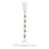 Schnullerkette Silikon Weiß Beige - Nattou -Nattou 877626 nattou attache tetine silicone beige blanc
