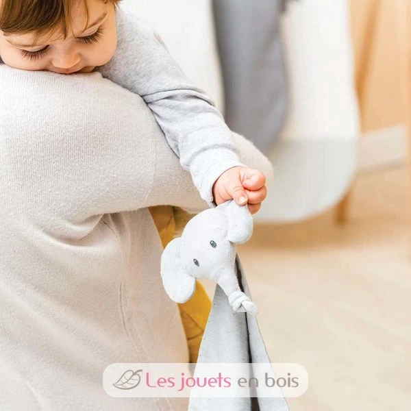 Tembo Kuscheltuch Tetra Grau - Nattou 4 Tembo Kuscheltuch Tetra Grau - Nattou – Bild 2