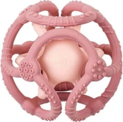 NATTOU Biss Silikonball 2in1 Ohne BPA 10 Cm Rosa