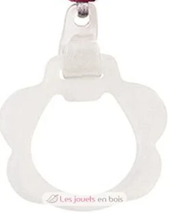 Schnullerkette Silikon Mint Weiß - Nattou -Nattou clip attache sucette