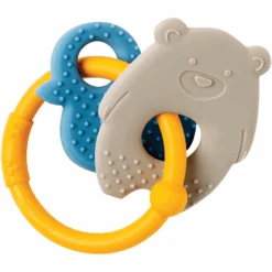 Nattou Beißring Bär & Ente Ocker