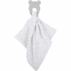 Nattou Beißring + Kuscheltuch Grau