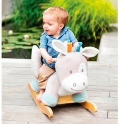 Nattou -Nattou nattou schaukeltier tim das pferd in grau 1